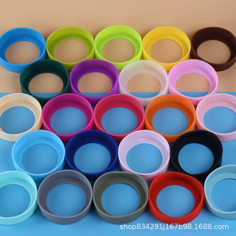 Glass Cup Thermos Thickened Cup Holder Silicone Coaster Cup Bottom Protective Cover Shockproof Anti-collision High Temperature Universal Glass Cup Thermos Thickened Cup Holder Silicone Coaster Cup Bottom Protective Cover Shockproof Anti-collision High Temperature Universal