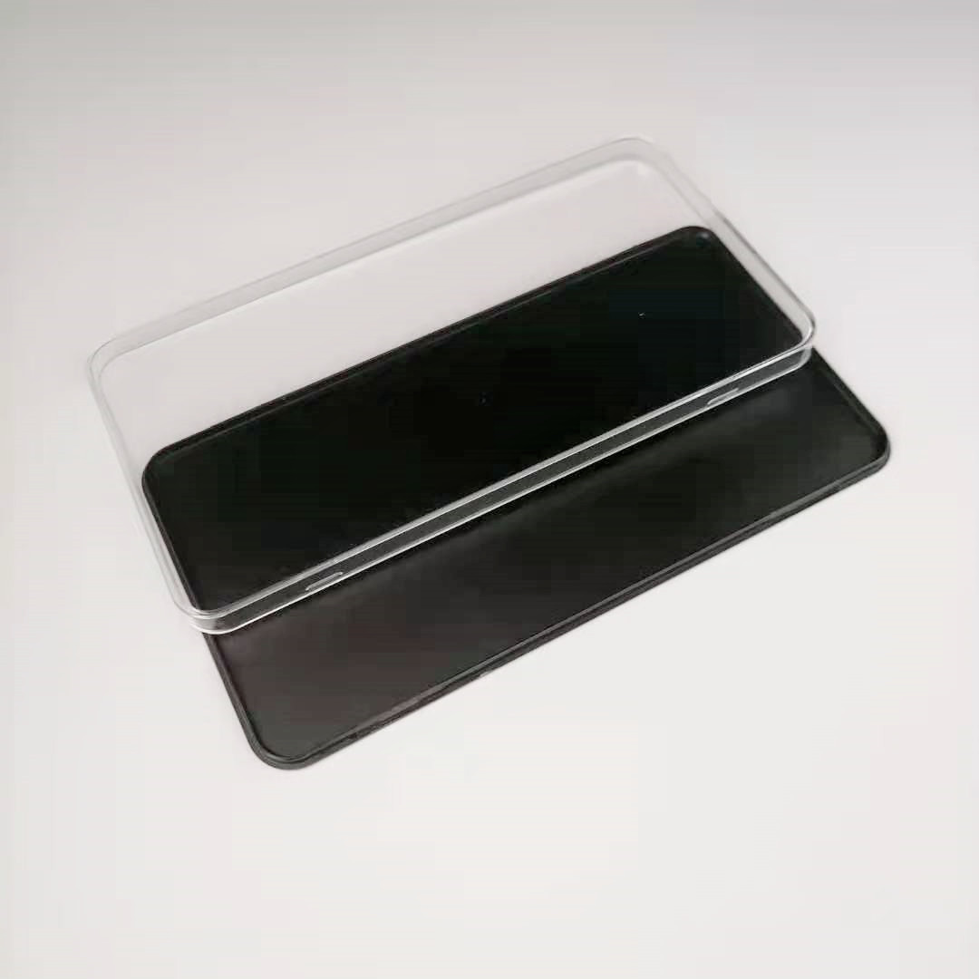 现货钢化玻璃膜塑料盒手机保护膜塑料包装盒手机贴膜包装透明ps盒