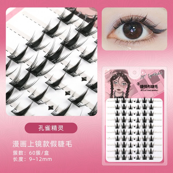 60 clusters of peacock elf eyelashes