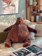 大笨熊创意公仔睡觉抱大棕熊玩偶抱枕礼物女尤恩格毛绒玩具生日