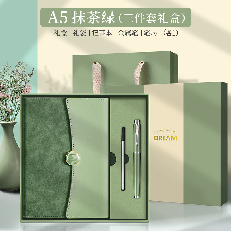 A5-Matcha verde 3-Piece Set (Signature Pen + recarga)