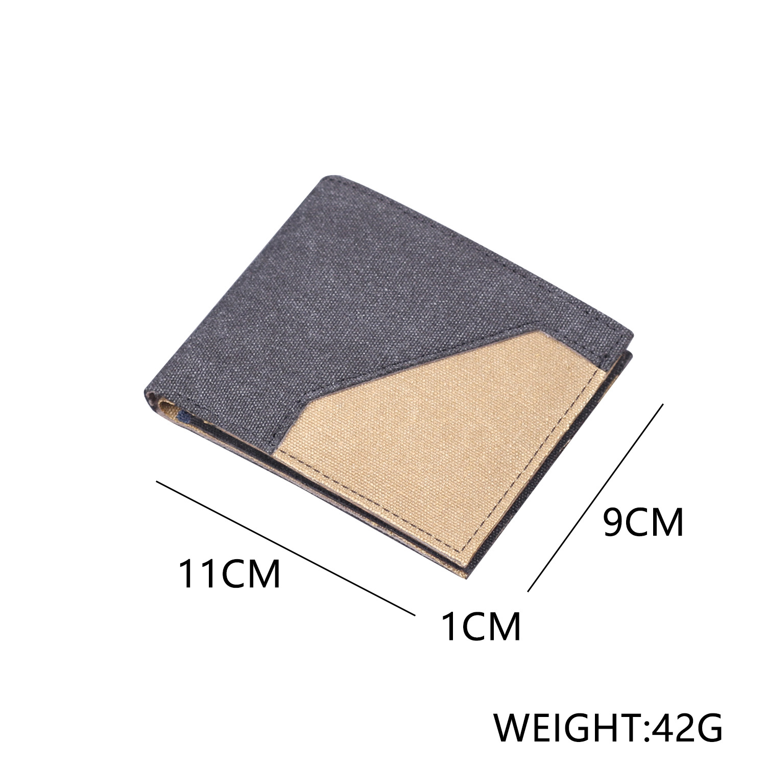 Canvas para hombres cartera corta para hombres cartera de 9 tarjetas en una nueva cartera de tela suave