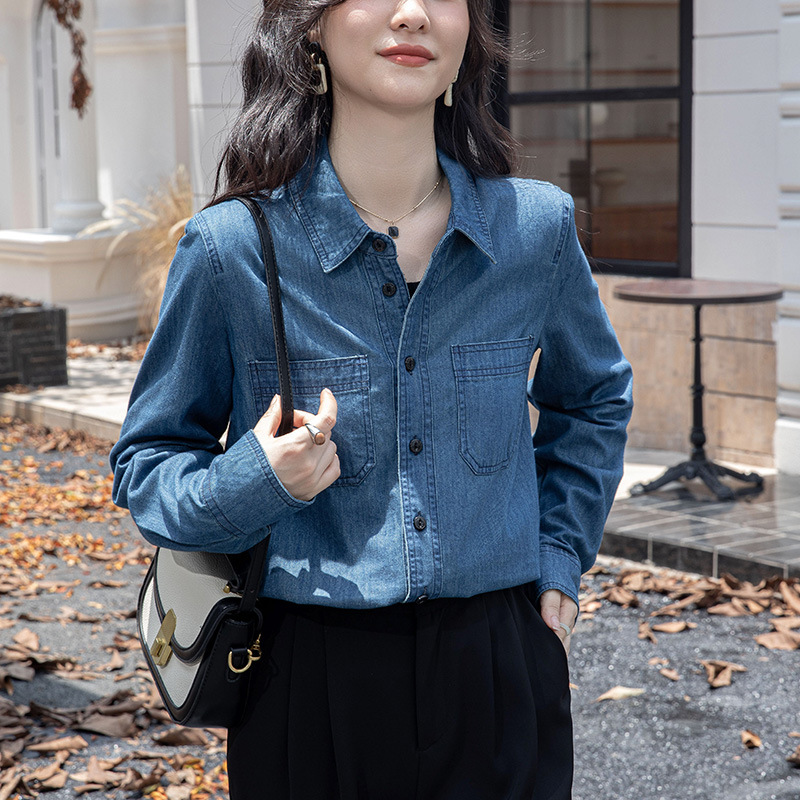 Blue retro autumn shirt