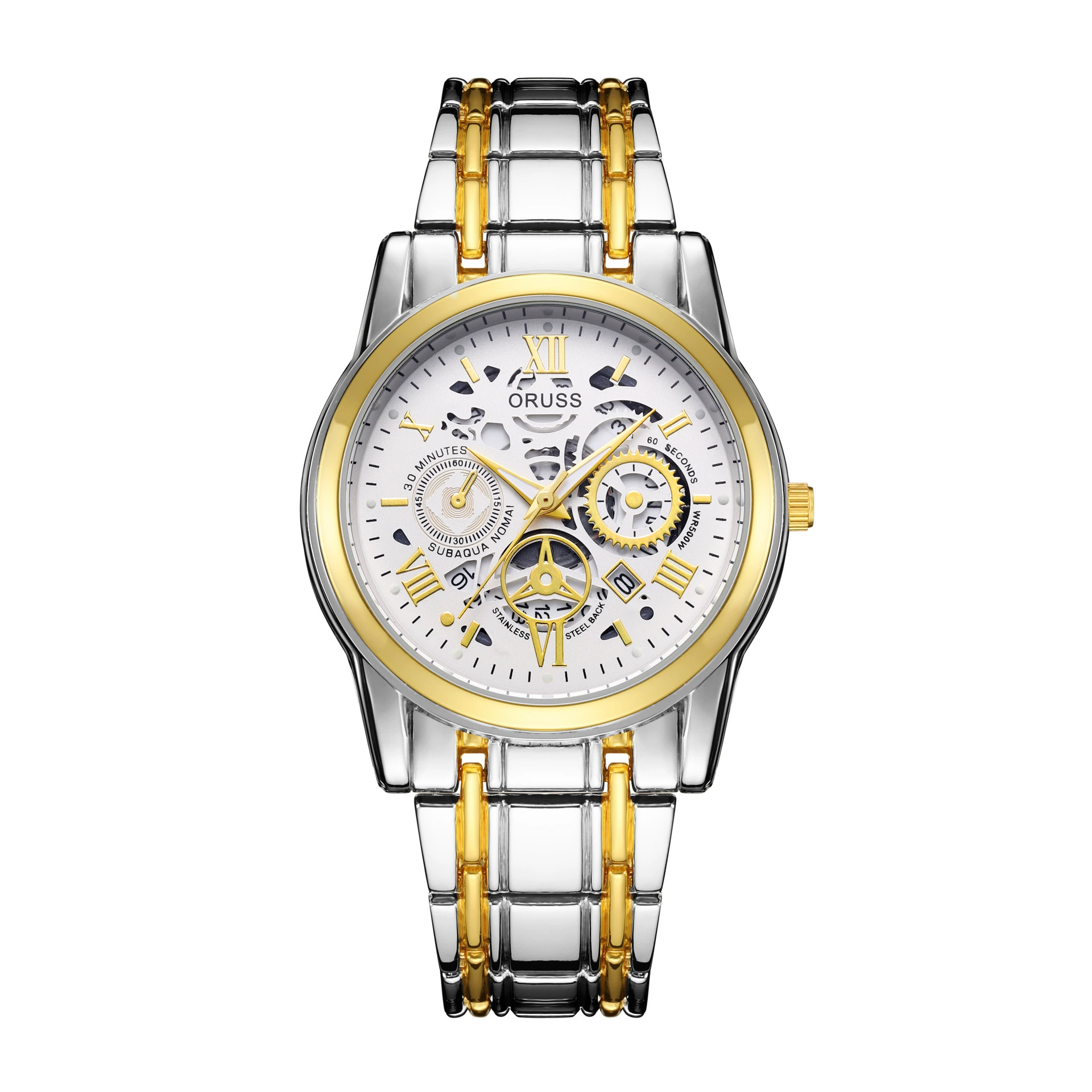 Взрывной дизайн моды из нержавеющей стали высокого класса мужские часы модные модные красивые кварцевые часы