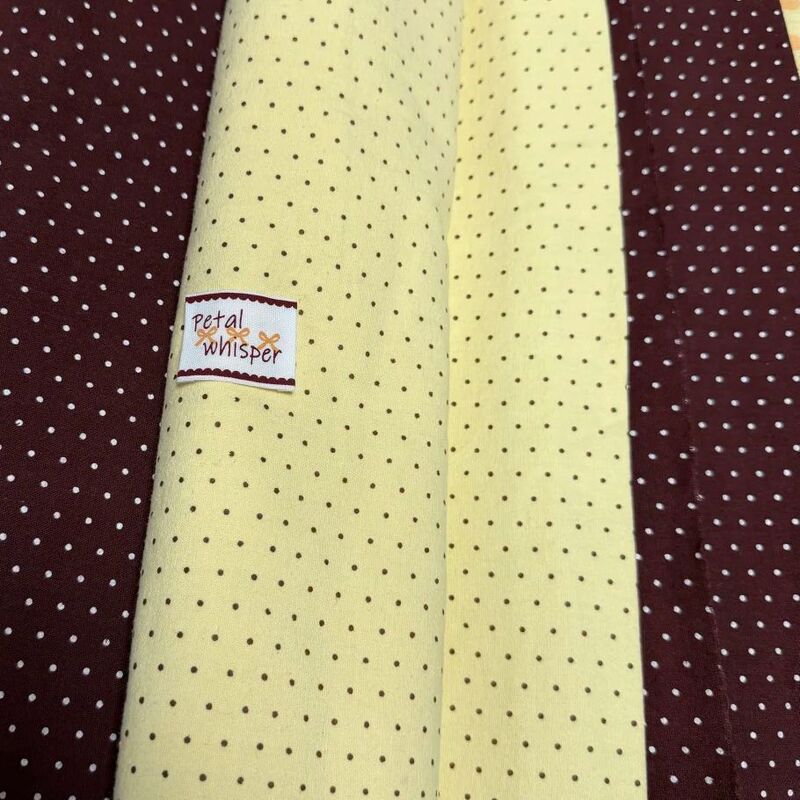 Caramel pudding color-blocking polka dot tablecloth, high aesthetic handmade DIY fabric, hair tie, room photo decoration background cloth