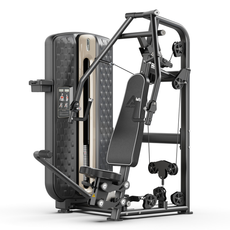 gimnasio comercial entrenador de empuje de pecho sentado estudio de educación privada multifuncional aparato de ejercicio de fuerza muscular del pecho