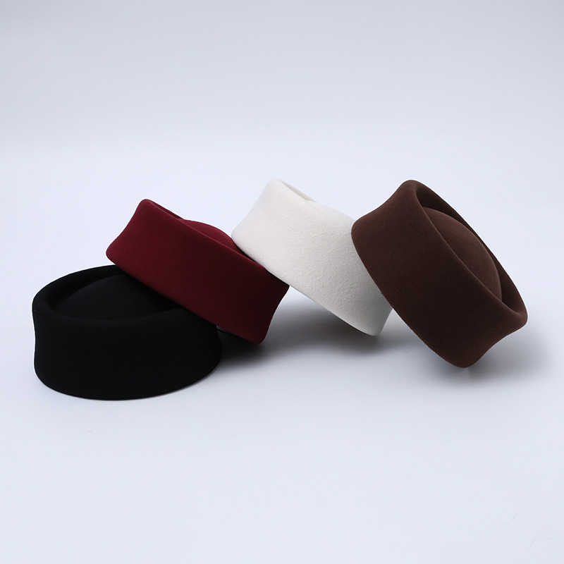 Qadın üçün yun şlyapa, retro fransız beret modeli