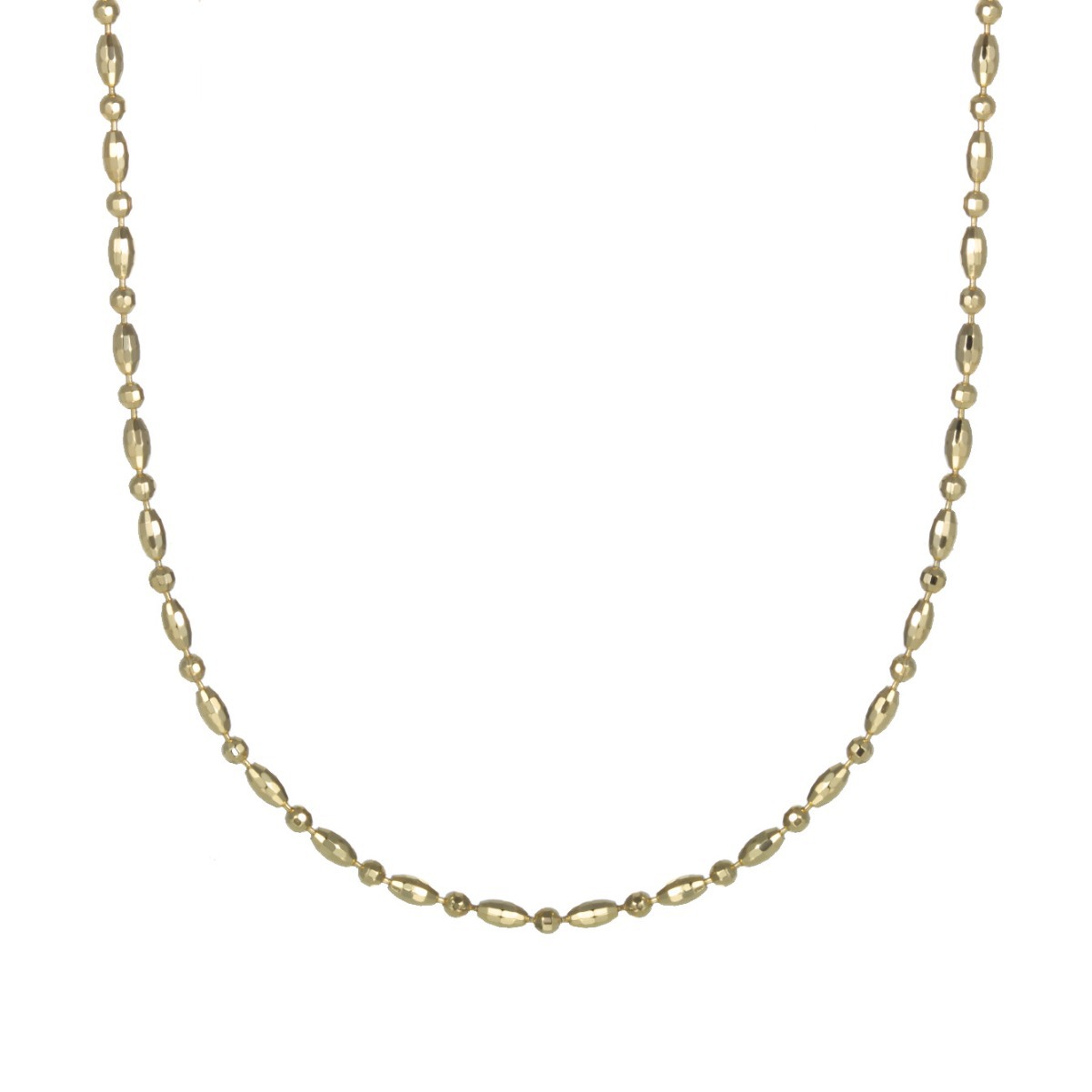 Xuping joyería aleación de invierno y otoño de mijo collar de perlas oval simple cadena collar de perlas de oliva mujer