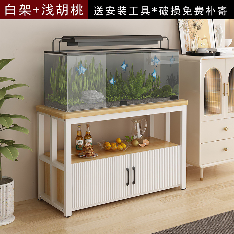 鱼缸底柜家用客厅鱼缸架子水族箱承重金属鱼缸底座柜子多层置物架|undefined