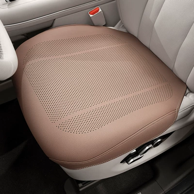 Suitable for Leapmotor Seat Cushions, All-Season D19/D99 Car Seat Cushions, Breathable, Ventilated, Comfortable, Full-Cover Seat Covers (Seat cushion, seat cover) - mocha-brown-nappa-breathable-fully-surrounded-single-seat-cushion