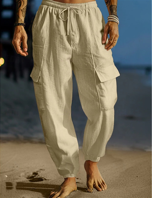 2024 herbst neue wok jogging hosen, lange hosen mit dawsting, elastische taille, mehrere taschen, flache, beathable_voghion.com