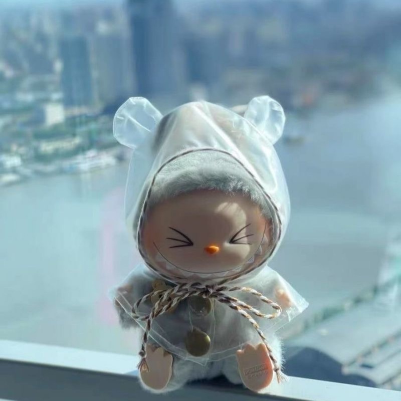 Labubu 高見え自虐クマベビー服 10cm 面白いクリエイティブな着替えかわいいレインコートドレスアップペンダント|undefined