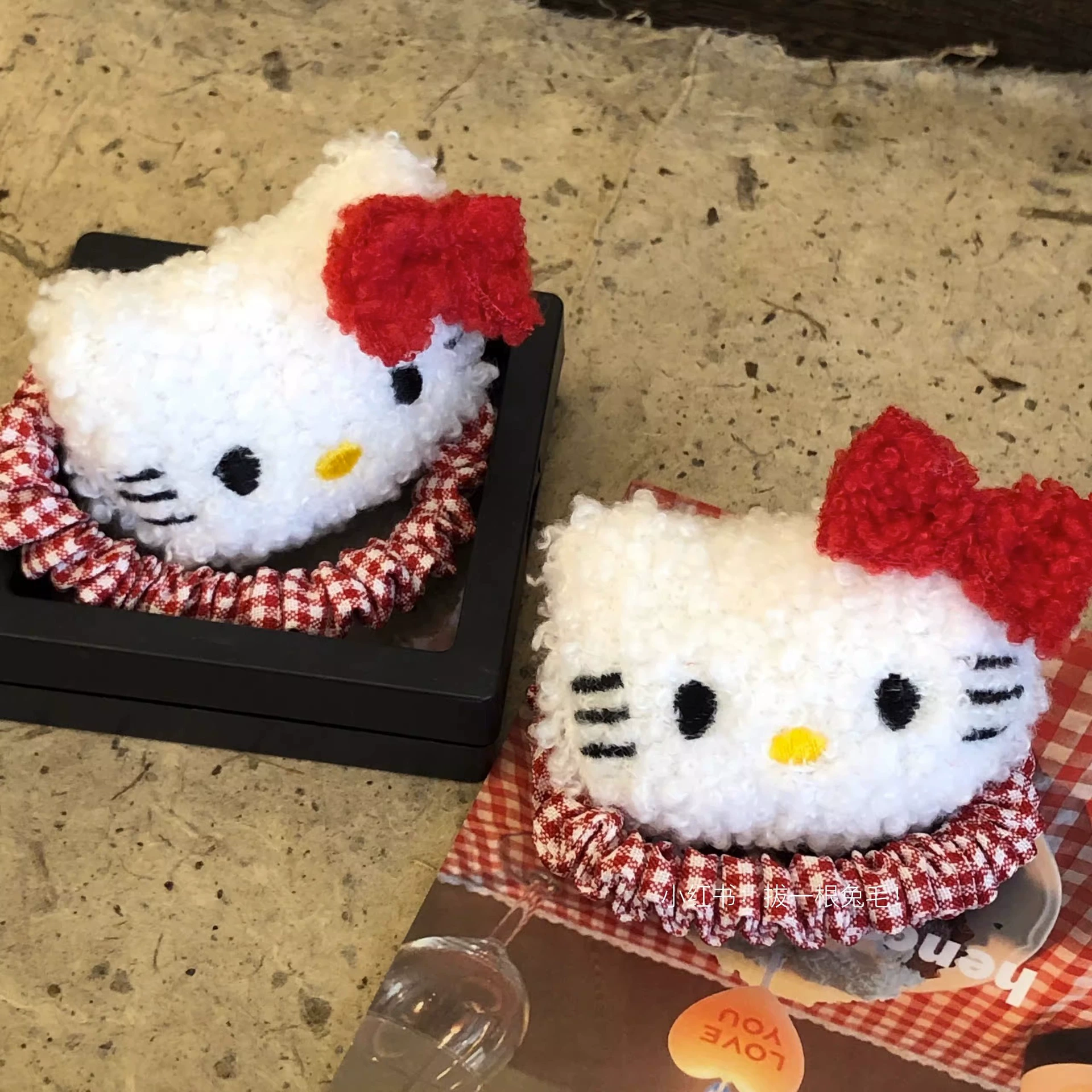 Hello kitty, милая резинка для волос, плюшевая кукла, аксессуар для волос, простой и элегантный дизайн