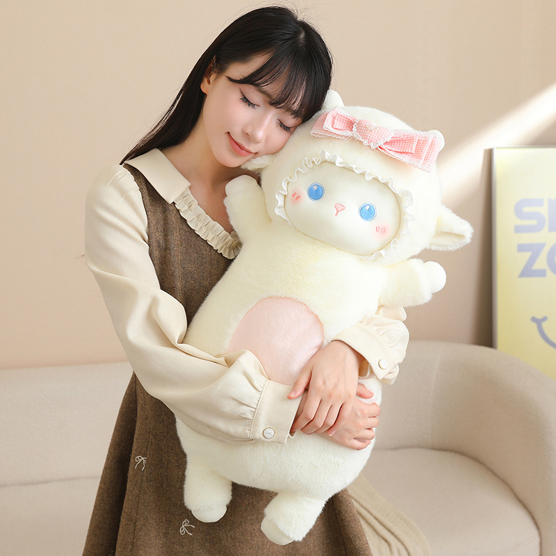Mochila y Almohada de Oveja de Peluche de Franela para Niños image 3