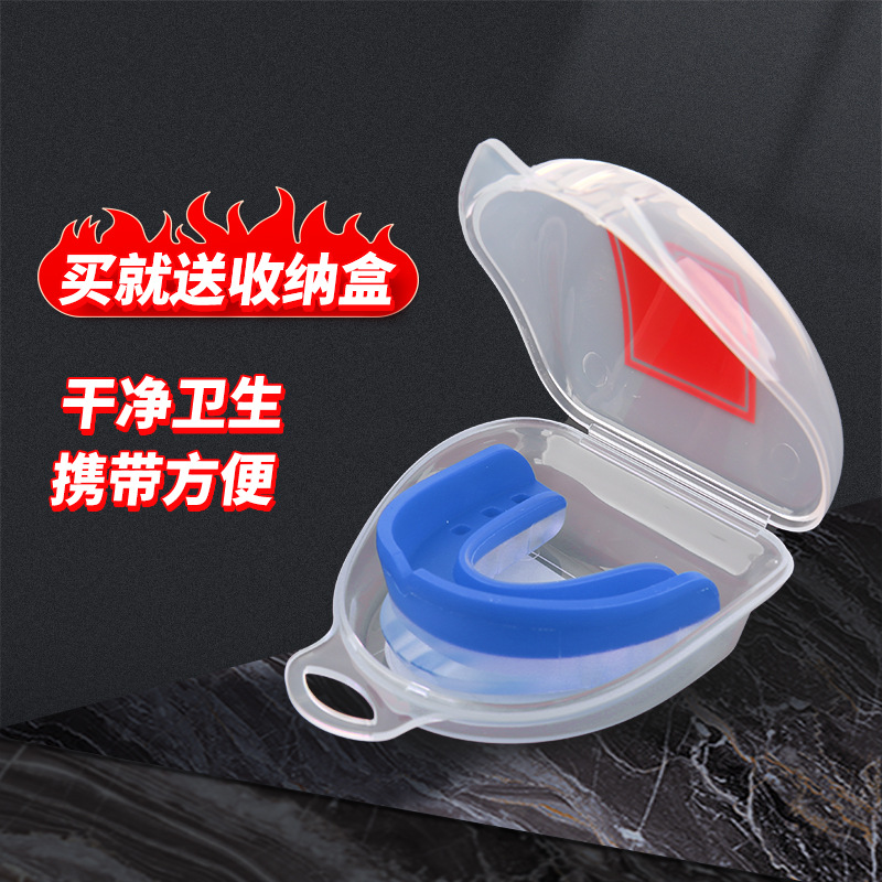 Transfronterizo termoplástico multi-funcional de protección dental de boxeo lucha de protección dental Club adulto niños tirantes anti-ronquidos anti-desgaste por la noche