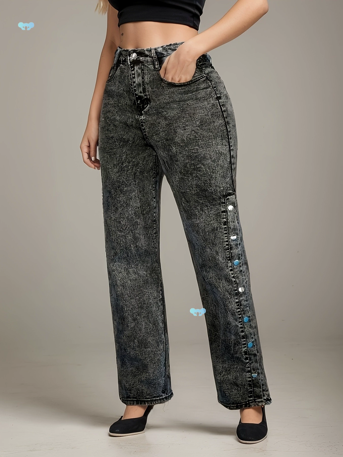 Новые женские винтажные джинсы с высокой талией и прямыми штанинами