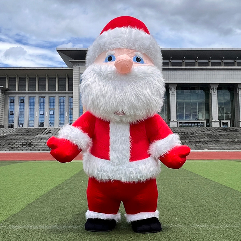 充气圣诞老人卡通人偶服装大熊猫圣诞鹿雪人圣诞节卡通表演服装