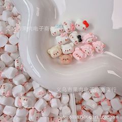 【独】超迷你KT美甲面包头小羊莉娜熊KT猫diy奶油胶捏捏树脂配件
