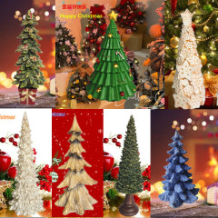 新型国境を越えたアマゾンの樹脂がフラッシュ粉を帯びたクリスマスツリーパーティの装飾品の元メーカーがサンプル生産した