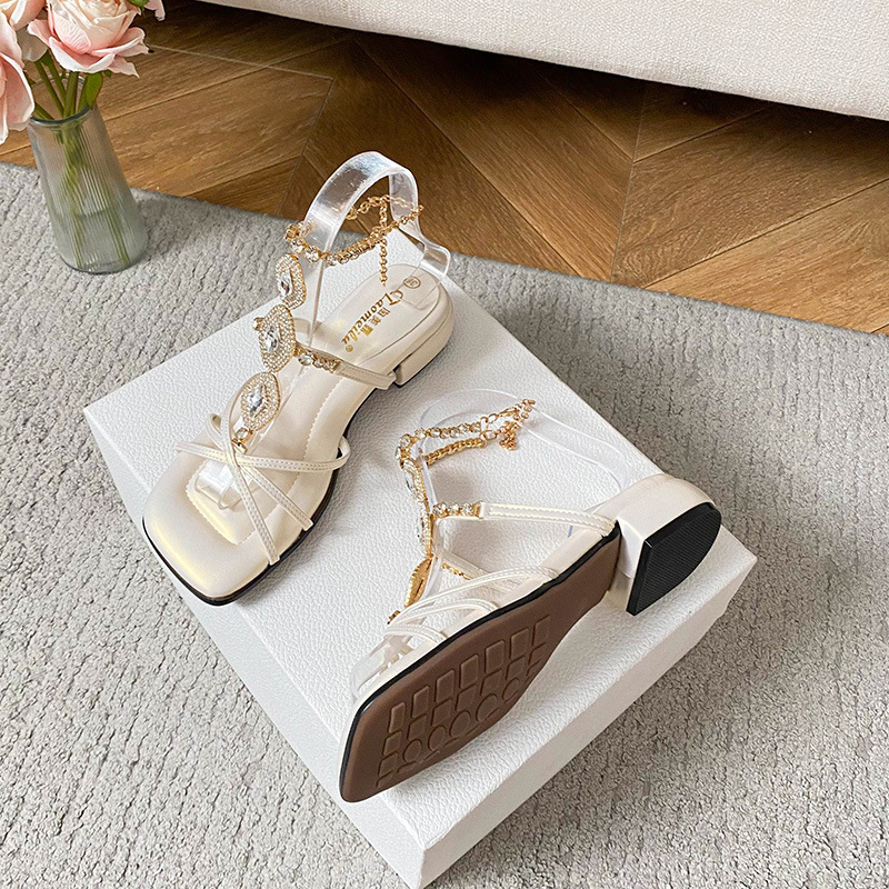 French-Style Ultra-Comfortable Open-Toe Roman Flat Sandals for Women, Summer 2026 New Fairy-Style Chunky Heel Women's Shoes French-Style Ultra-Comfortable Open-Toe Roman Flat Sandals for Women, Summer 2026 New Fairy-Style Chunky Heel Women's Shoes