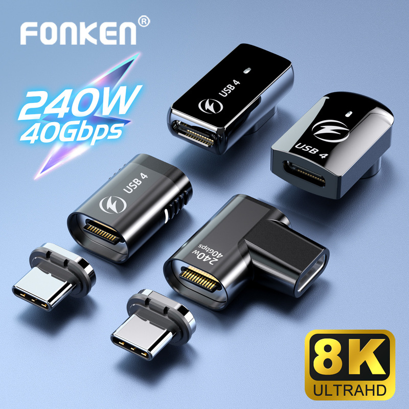 typec Magnetic adapter PD240W charging 40Gbps adapter 6A fast charge 8K video transmission MacBook