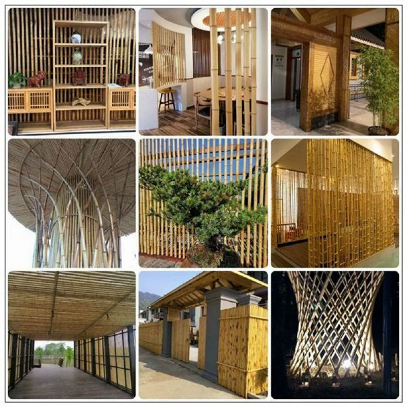 Антикоррозионные бамбуковые столбы для декора, перегородочные бамбуковые столбы, белый и желтый бамбук, тонкий бамбук, нано-бамбуковый забор, стена, завод по поставке красочных флагов