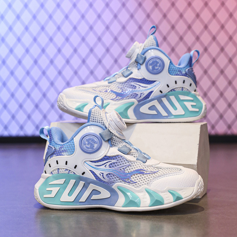 Zapatillas de baloncesto para niños, zapatillas deportivas para niñas, nueva malla de verano, transpirable, zapatillas de entrenamiento ligeras para niños, malla