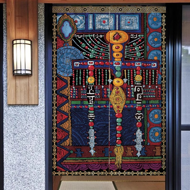 Customized Xizang Art Door Curtain Partition Curtain for Bedroom and Living Room, No-Drill Installation, Dining Room Privacy Curtain, Kitchen Hanging Curtain Xizang Curtain Customized Xizang Art Door Curtain Partition Curtain for Bedroom and Living Room, No-Drill Installation, Dining Room Privacy Curtain, Kitchen Hanging Curtain Xizang Curtain
