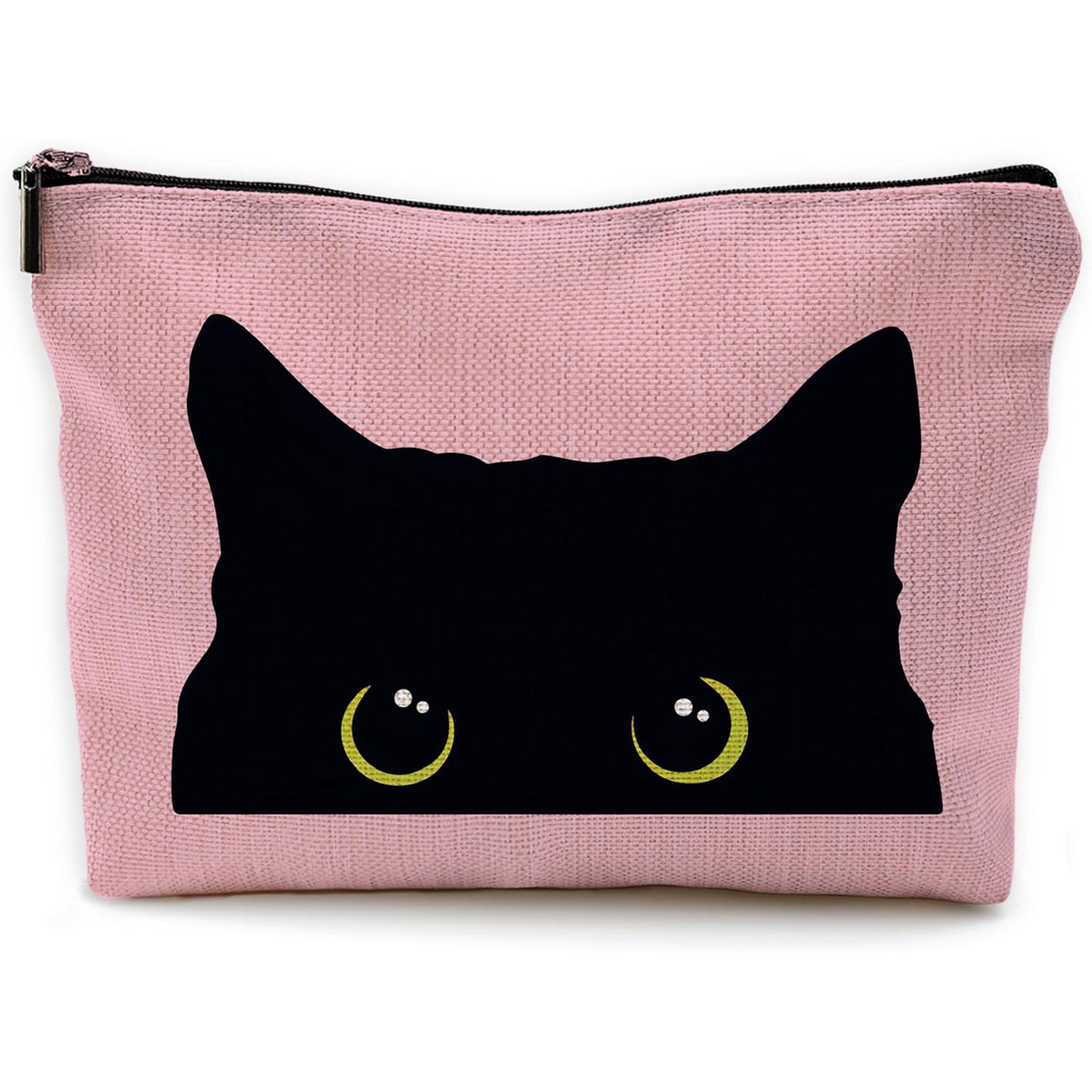 Transfronterizos Amazon bolsas de maquillaje de impresión de gatos lindos bolsas de almacenamiento de gran capacidad bolsas multifuncionales de cremallera para mujeres