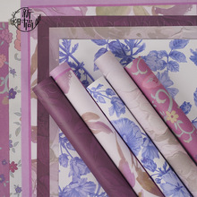 2025情人节中式复古印花包花艺术纸油画风花卉鲜花花束包装纸材料