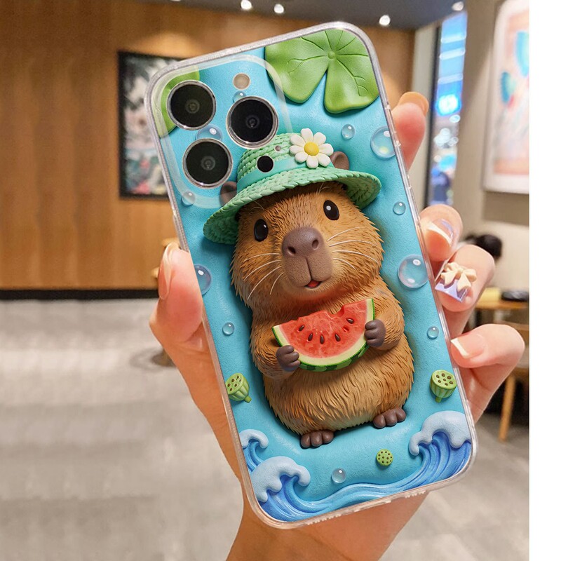 Brown groundhog anti-drop transparent case suitable for iPhone 14/15/16/17 series Pro Max phone case Brown groundhog anti-drop transparent case suitable for iPhone 14/15/16/17 series Pro Max phone case