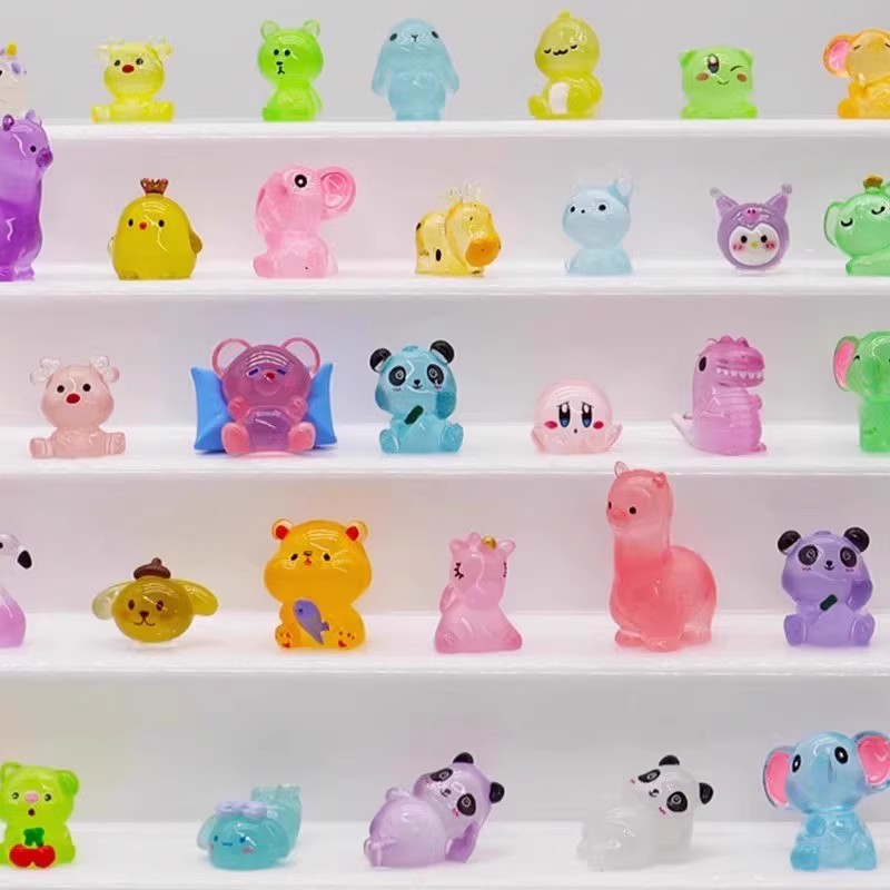 Paquete de treinta bolsas sorpresa luminosas con dibujos animados en 3D, juguetes infantiles brillantes, adornos, pequeños regalos