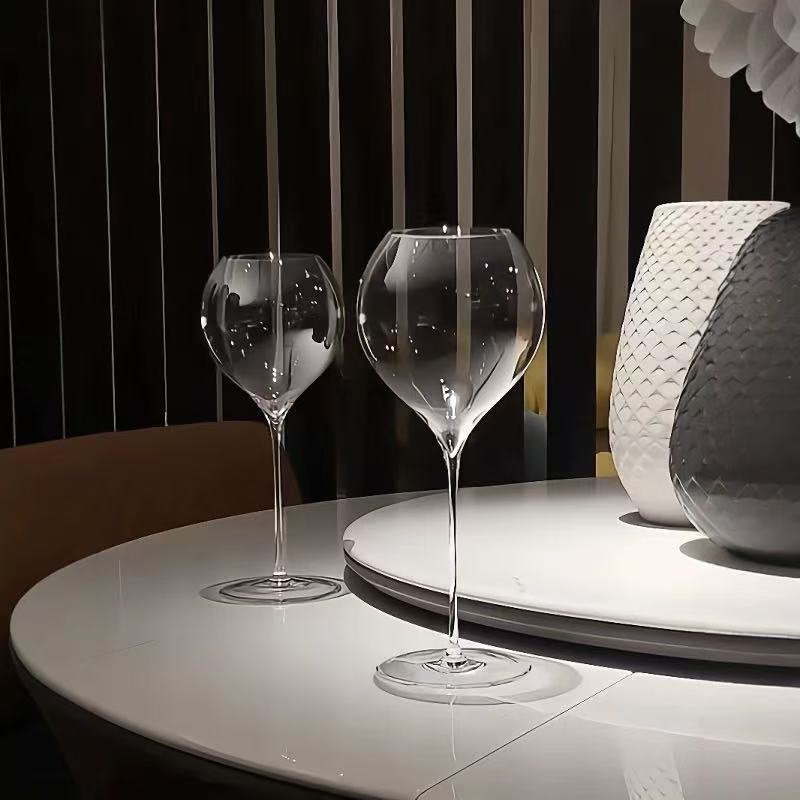 Vaso de vidrio de cristal transparente ultra delgado, taza de vino tinto, taza de vino blanco de alto nivel, taza de champán burbujeante