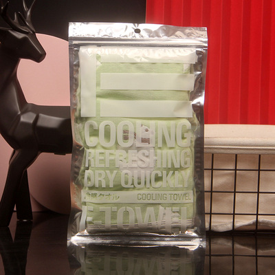 cool冷感毛巾包装袋冰凉巾自封袋冰冻毛巾铝箔毛巾袋批发