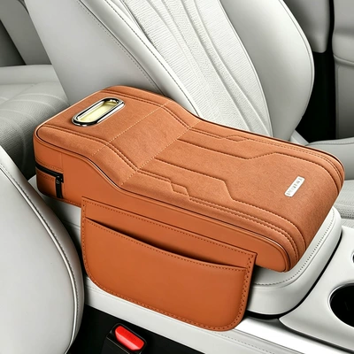 multifunctional central console cover, elbow – Armrest box pad - orange