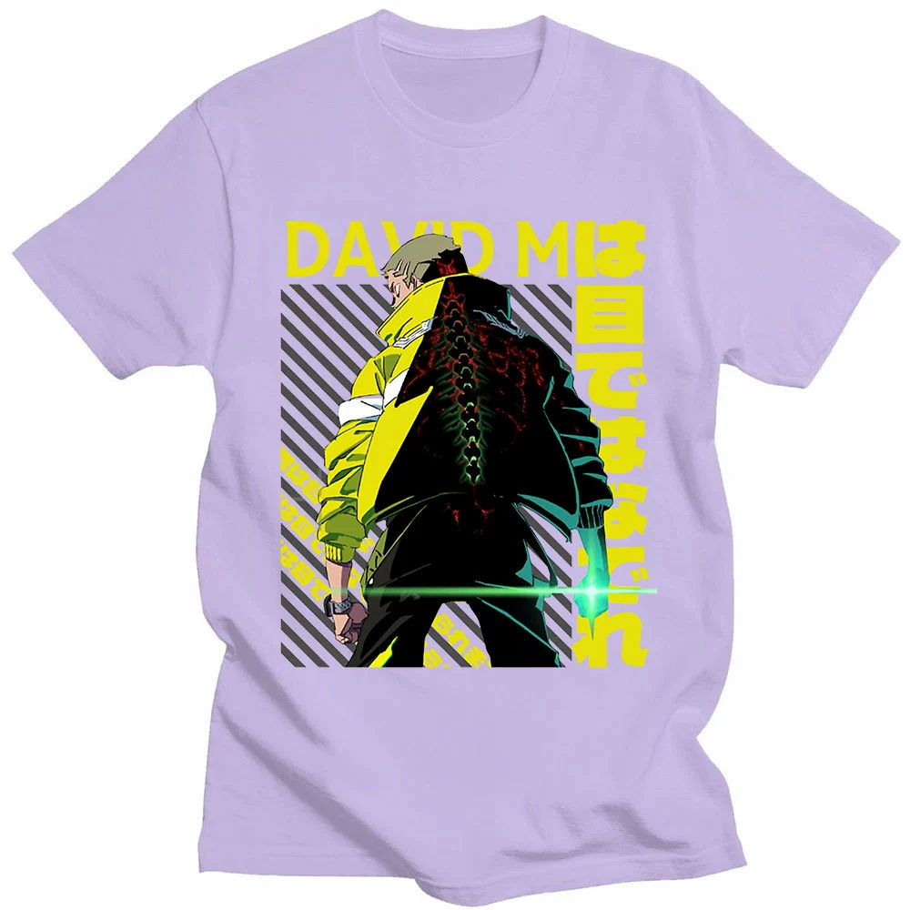 Футболка в японском аниме David Cyberpunk Edgerunners Харадзюку