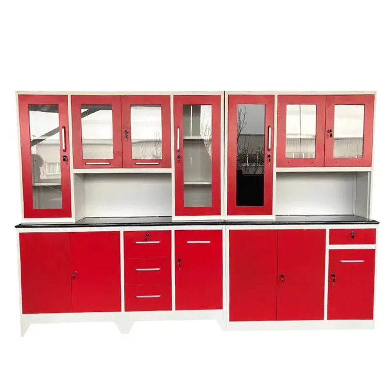 Comercio exterior mayorista desmontaje armario metal cocina doméstica armario multifuncional comedor armario de comedor almacenamiento armario de comedor