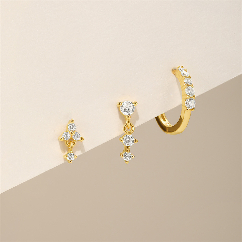 1g Weight 925 Sterling Silver Ear Needle Material Zircon Inlay Material Drop Earrings, Earrings, Ear Studs Classification 1 Set Quantity Daily Occasion 925 Sterling Silver Material Geometric, Flower Pattern Women's Gender Plating Design Simple Style Style 1 Set 925 Sterling Silver Zircon 925 Sterling Silver Earrings Geometric Flower Drop Earrings Earrings Ear Studs 8