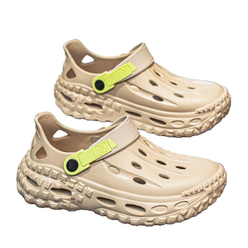 Cross-border 2025 zapatos con agujeros de verano sandalias hombre verano suela gruesa antideslizante resistente al desgaste pisando mierda zapatos perezosos zapatos de jardín