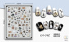 Nail stickers, ultra thin adhesive fake nails, cartoon starry sky, with embroidery, flowered, 3D
