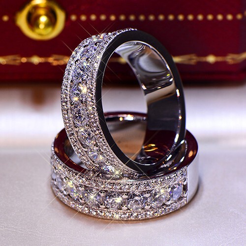 Eternity Ring jewelry micro-Diamond zircon gold-plated Ring Europe and the United States popular hard a generation of batch Eternity Ring jewelry micro-Diamond zircon gold-plated Ring Europe and the United States popular hard a generation of batch