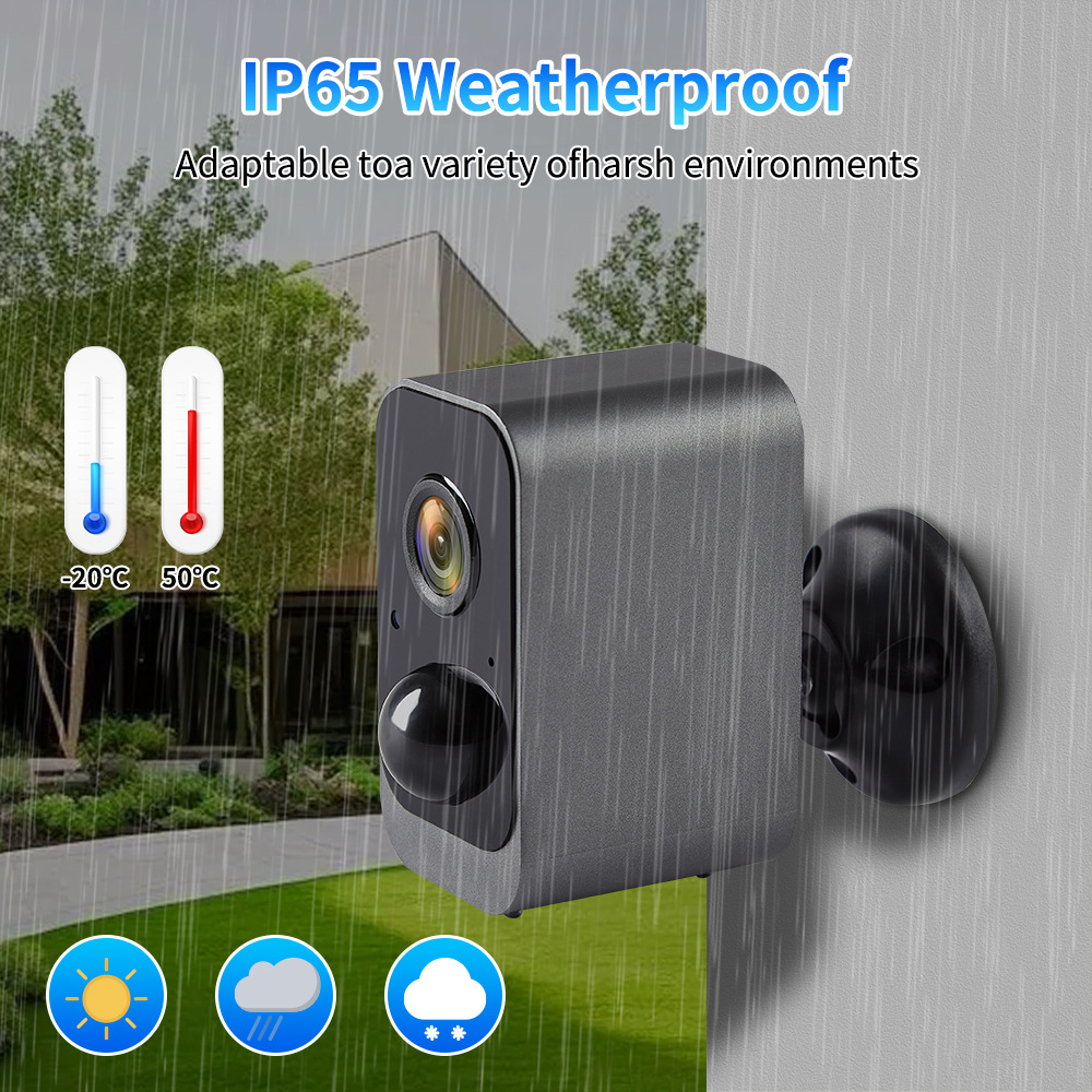 Cámara de vigilancia inalámbrica doméstica de alta definición de visión nocturna alimentada por batería sin cableado