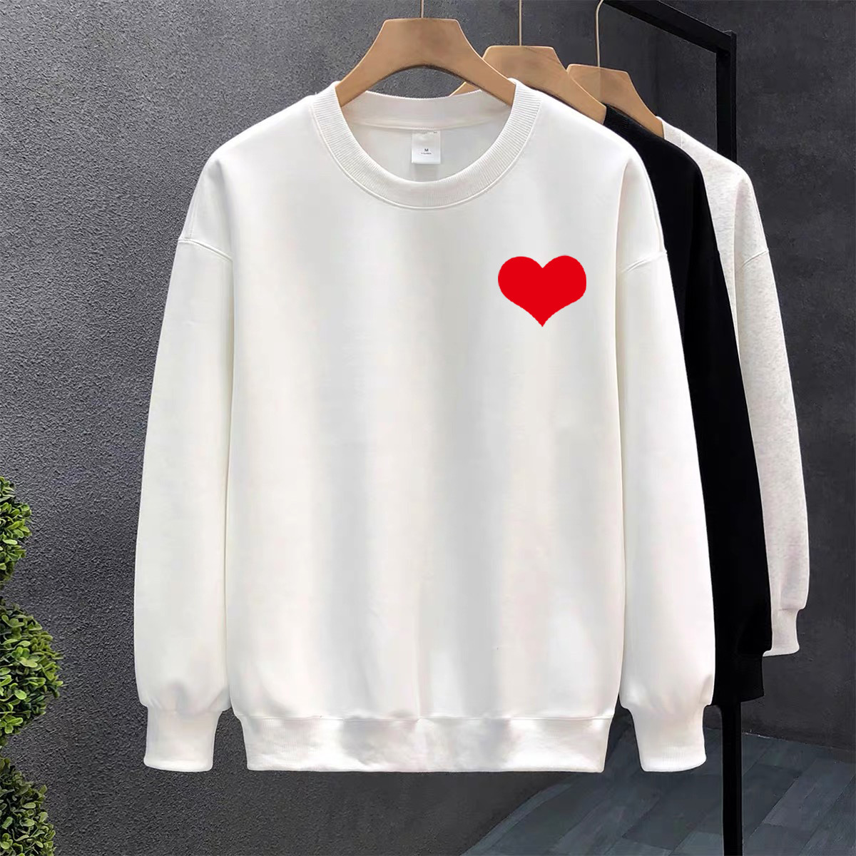 Blanco pesado camiseta de algodón mujer otoño invierno nuevo estilo europeo y americano camiseta de manga larga camiseta de fondo camiseta de estudiantes sin terciopelo