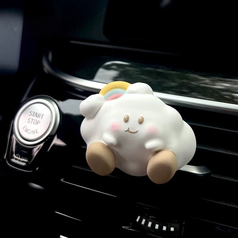 車のアロマセラピーかわいいぽっちゃり雲ベビーカー中央制御空気出口ディフューザー装飾ギフト|undefined