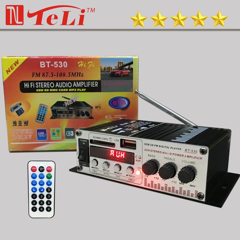Teliブルートゥース小型アンプBT-530カードを読むusb fm fm fmラジオ12vアンプアマゾン|undefined