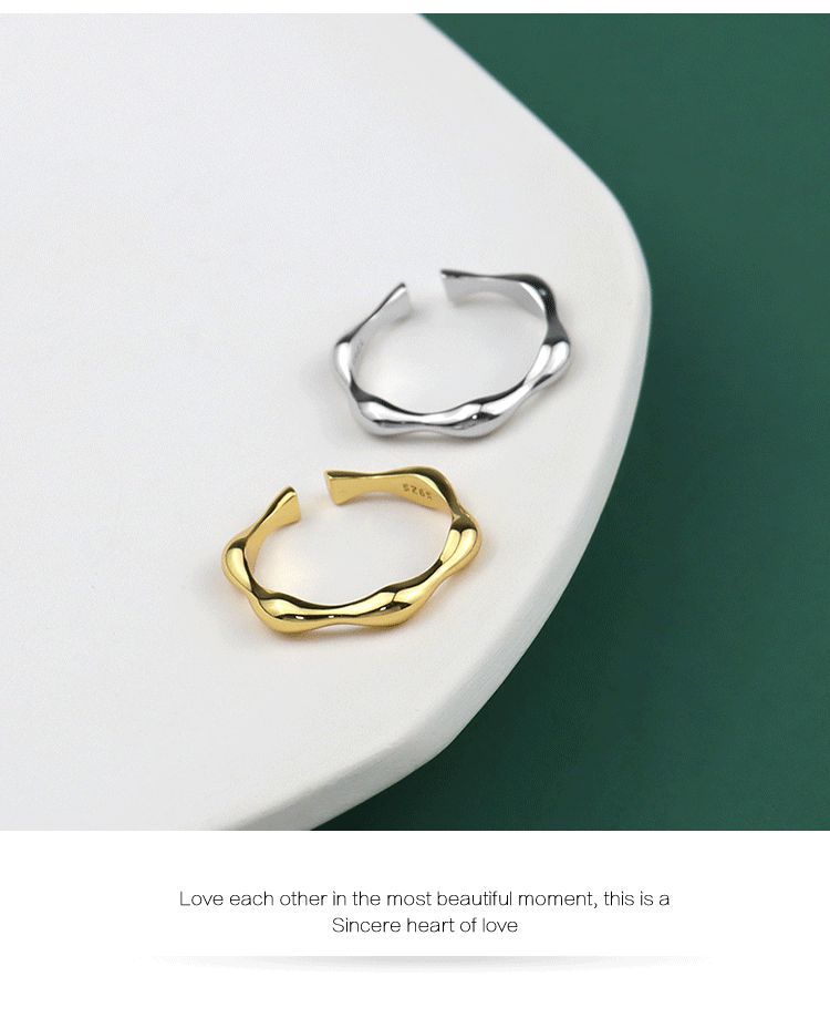2021 new geometric irregular ring fashion Korean open ringpicture15