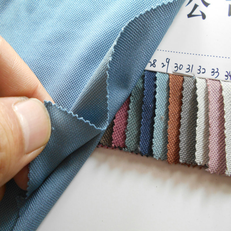 200g轻薄珠地 仿棉全涤单珠双珠小网孔网眼布珠地布针织T恤布面料