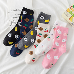 Ins-style Korean fashion trendsetter from Korea, MOBIUSHOP recommends 21 Spring Fruit Pet Mid-Calf Socks for girls, made of cotton
