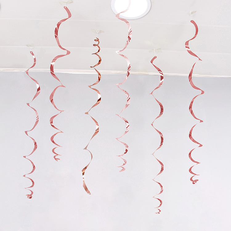 Decoración navideña vórtice PVC espiral colgante decoración de ventanas de flores de corredor diseño de decoración de techo a medida