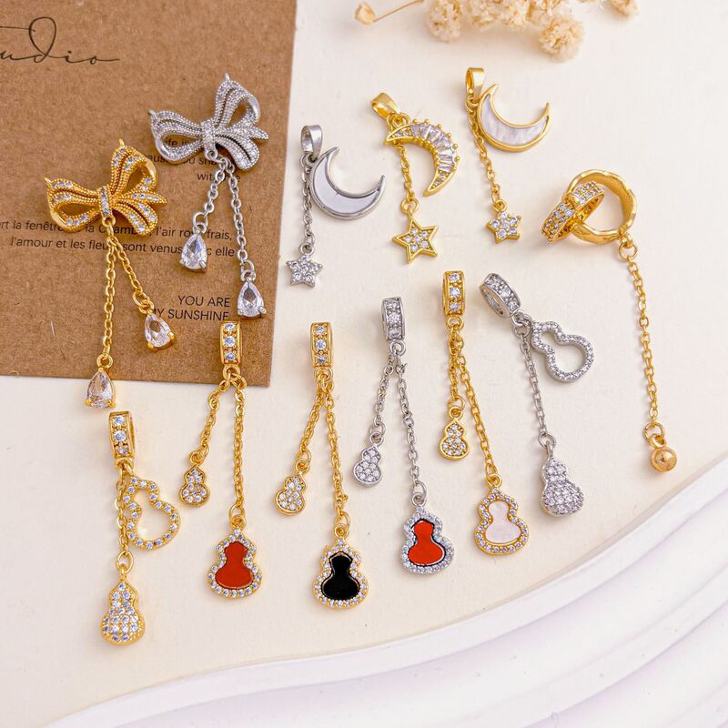 DIY Jewelry Accessories Cross-Border Hot-Selling Fortune Gourd Tassel Necklace Pendant Niche Minimalist Design Accessories for Women DIY Jewelry Accessories Cross-Border Hot-Selling Fortune Gourd Tassel Necklace Pendant Niche Minimalist Design Accessories for Women